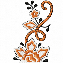 Flowers And Tree Embroidery Design 5